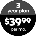 3
year plan $39.99 per mo.